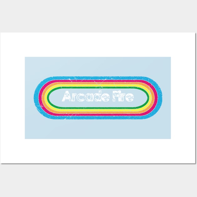 arcade fire ll rainbow retro Wall Art by bubur ayam